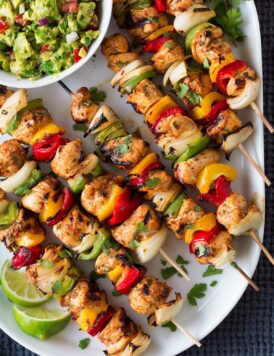 chicken fajita kebabs