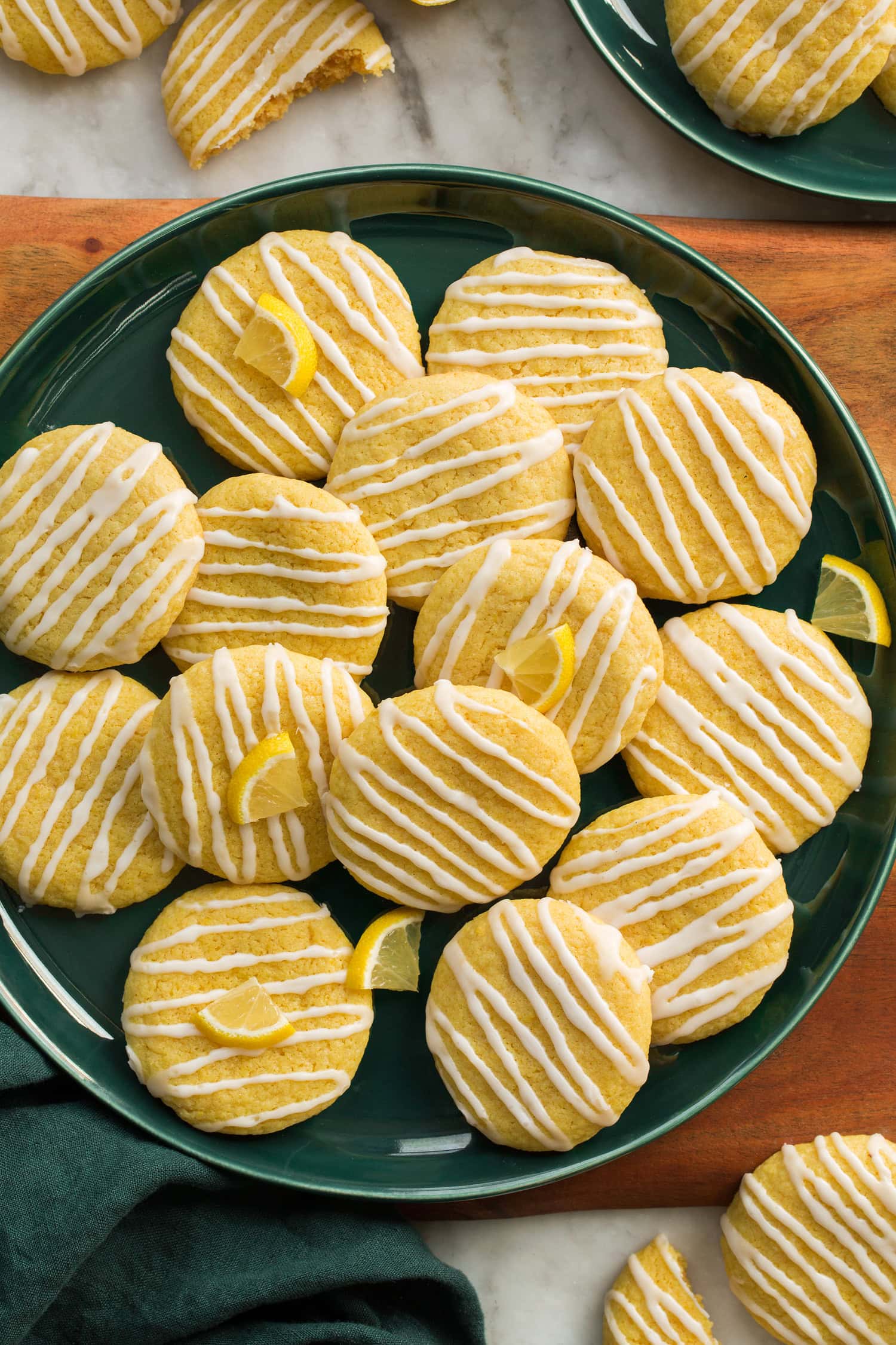 Overhead photo of homemade lemon cookies.