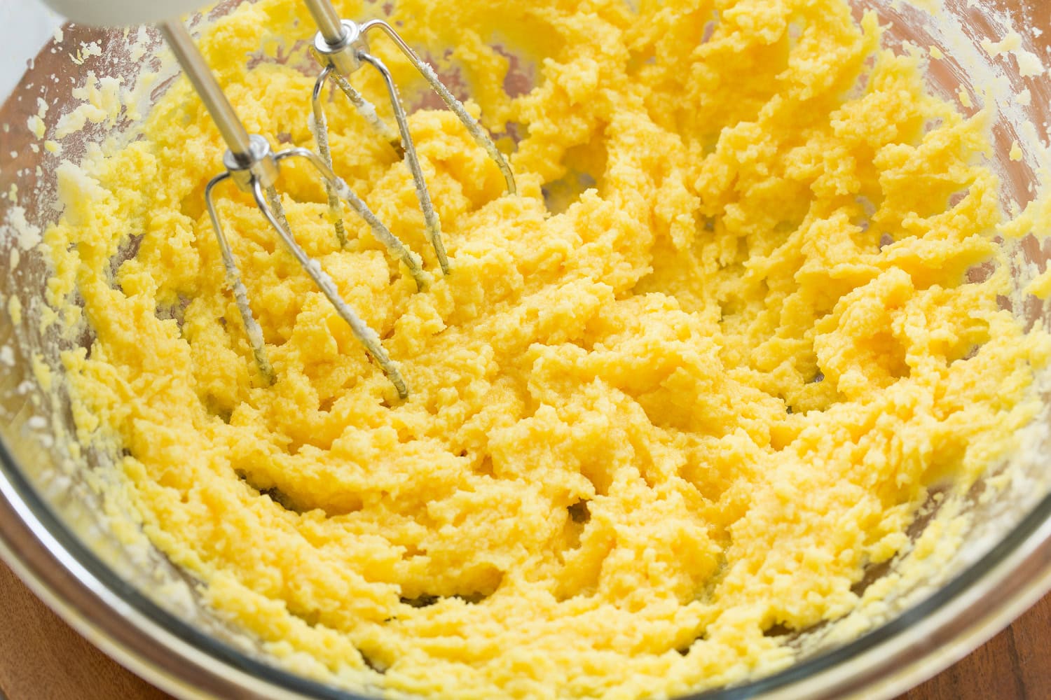 Butter mixture with natural yellow food coloring added.