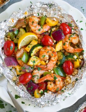 Shrimp and Veggie Foil Packs